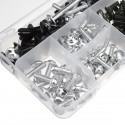 177pcs Motorcycle Fairing Bumpers Panel Bolts Kit Body Fastener Clips Screw Set Universal
