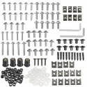 177pcs Motorcycle Fairing Bumpers Panel Bolts Kit Body Fastener Clips Screw Set Universal