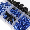 195PCS Motorcycle Windscreen Fairing Body Bolt Kit Fastener Clips Screws