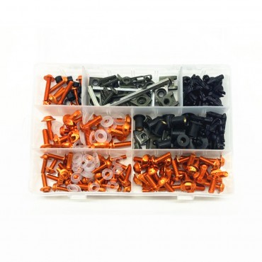 223PCS Motorcycle Sportbike Windscreen Fairing Bolts Kit Fastener Clips Screws