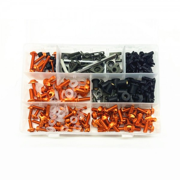 223PCS Motorcycle Sportbike Windscreen Fairing Bolts Kit Fastener Clips Screws