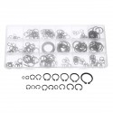 225Pcs C-Clip Snap C-type Circlip Kit External Retaining Ring Assortment Set Black