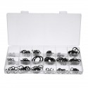 225Pcs C-Clip Snap C-type Circlip Kit External Retaining Ring Assortment Set Black