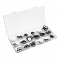 225Pcs C-Clip Snap C-type Circlip Kit External Retaining Ring Assortment Set Black