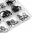 225Pcs C-Clip Snap C-type Circlip Kit External Retaining Ring Assortment Set Black