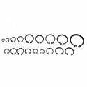 225Pcs C-Clip Snap C-type Circlip Kit External Retaining Ring Assortment Set Black