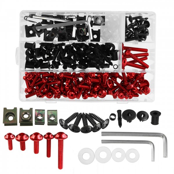 251pcs Motorcycle Sportbike Fairing Bolt Kit Body Fasteners Clip Screws Set