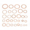 568pcs 30 Sizes Metric Washers Red Copper Flat Ring Gaskets Assortment Set Kit