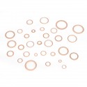 568pcs 30 Sizes Metric Washers Red Copper Flat Ring Gaskets Assortment Set Kit