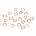 568pcs 30 Sizes Metric Washers Red Copper Flat Ring Gaskets Assortment Set Kit