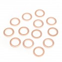 568pcs 30 Sizes Metric Washers Red Copper Flat Ring Gaskets Assortment Set Kit