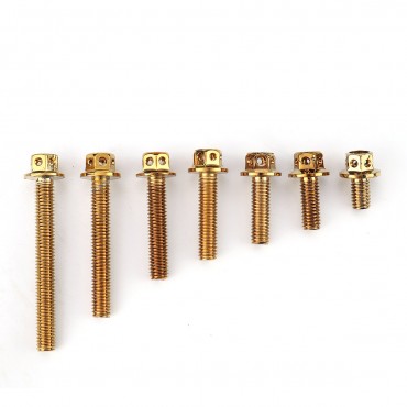 5pcs Set 10-50mm M6 Motorcycle Swingarm Spools Slider Stand Hexagon Head Screws