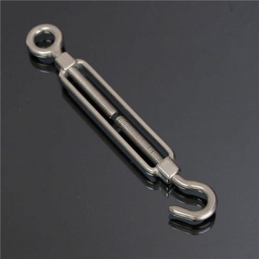 6mm Stainless Steel Hook Eye Turn Buckle Rigging Screws Silver