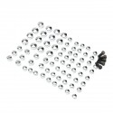 75Pcs Chrome Bolt Topper Caps Cover Nut Kit For Harley Davidson FLT-FLH