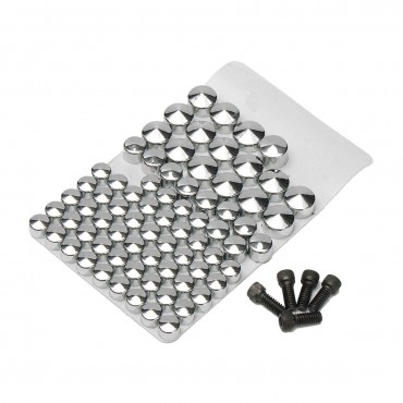 75Pcs Chrome Bolt Topper Caps Cover Nut Kit For Harley Davidson FLT-FLH