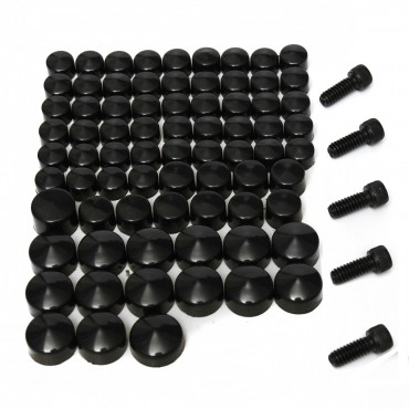 75pcs Bolt Screw Toppers Cover Caps For Harley Davidson Dyna Softail Twin Cam