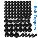 75pcs Bolt Screw Toppers Cover Caps For Harley Davidson Dyna Softail Twin Cam
