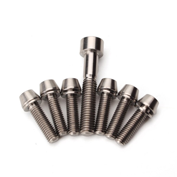 7Pcs Ti Titanium Bolt Screw Kit M5 M6 Taper Set