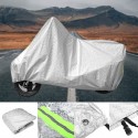Motorcycle Protector Cover Rain Dust Waterproof Nylon Sheet Motorbike With Reflective Strip