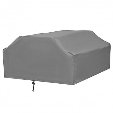 Waterproof Motorcycle Cover Outdoor 6/8 Seater Square Tablecloth Home Picnic Table Dustproof Gray