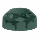 Waterproof Outdoor Motorcycle Dustproof Cover 6/8 Seater Round Tablecloth Home Picnic Table Green