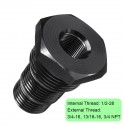 1/2-28 5/8-24 3/4-16 13/16-16 3/4NPT Thread Suppressor Oil Filter Adapter Black