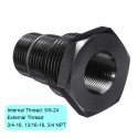 1/2-28 5/8-24 3/4-16 13/16-16 3/4NPT Thread Suppressor Oil Filter Adapter Black