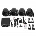 1000W LCD bluetooth 4 Speakers+Amplifier System Handlebar Mount Remote Control For Motorcycle/ATV