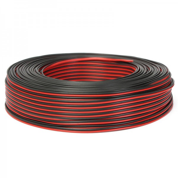 100m 2 x 0.50mm Audio Cable Loudspeaker Speaker Wire Black/Red HiFi/Car Motorcycle