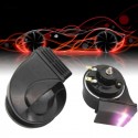 12V 10A 110db 50W Motorcycle Snail Horns With LED Lamp Steel