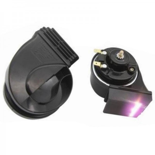 12V 10A 110db 50W Motorcycle Snail Horns With LED Lamp Steel