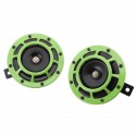 12V 139-170dB Colorful/Green Horn Compact Super Tone Loud Blast Stainless Steel