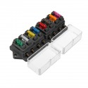 12V 24V 8 Way Circuit Standard Blade Fuse Box Holder Block for Car Turck Boat Universal