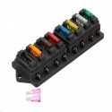 12V 24V 8 Way Circuit Standard Blade Fuse Box Holder Block for Car Turck Boat Universal