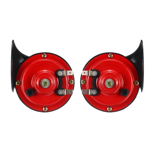 12V Loud Air Horn Waterproof High Low Dual Tone For Motorcycle Car Van Boat Siren Twin Lorry Red Black