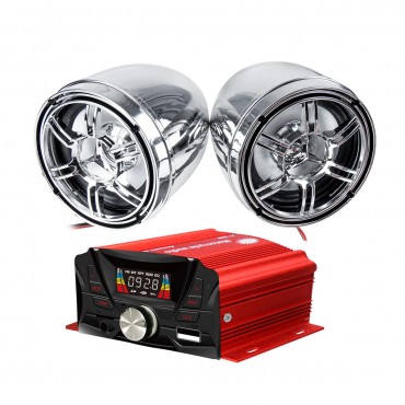 12V Motorcycle Audio bluetooth Remote Control Speaker Sound System TF USB MP3 FM Universal