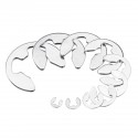 200Pc E-Clip Retaining Snap Ring E-type Circlip Assortment Kit 1.5-10mm Stainless Steel
