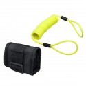 2m/6ft Reminder Cable + Alarm Lock Bag For Motorcycle Bike Scooter