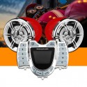 3 Inch bluetooth Motorcycle Stereo Audio Speakers Waterproof USB MP3 FM Player Clock Display