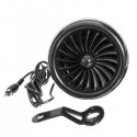 3.5 inch Motorcycle Bike Waterproof Speakers Amplifier Music Horn Rear View Mirror Mounting Black Shark SPK96D