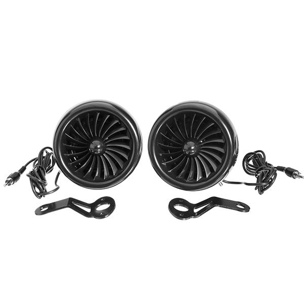 3.5 inch Motorcycle Bike Waterproof Speakers Amplifier Music Horn Rear View Mirror Mounting Black Shark SPK96D