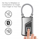 L1 Waterproof Smart Fingerprint Padlock Keyless Door Lock USB Charge Anti-theft