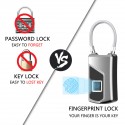 L1 Waterproof Smart Fingerprint Padlock Keyless Door Lock USB Charge Anti-theft