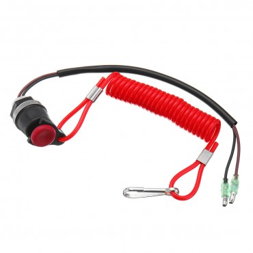 Boat Kill Switch Tether Cord Lanyard Red For Marine Mercury Tohatsu Outboard Engine