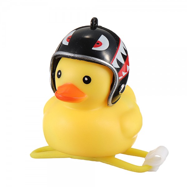 Cartoon Yellow Silica Wind Duck Helmet Horn Motorcycle Bicycle Light Shining Mountain Bike Handlebar Head Light Bell Accessories