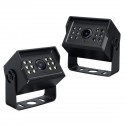 Infrared/LED Style Rear View Webcam Dash Mirror Monitor + HD Waterproof Car Reverse Backup Camera Kit