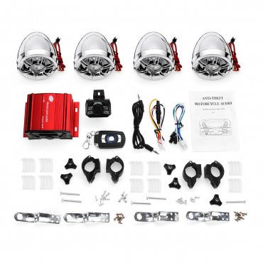 Motorcycle Amplifier System ATV+4 Chrome Horns Speaker with bluetooth Function