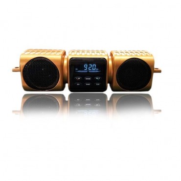 Motorcycle bluetooth Stereo Waterproof Speaker Motorbike MP3 Music Player FM Radio with LCD Display