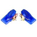 Pair 12V 110dB Universal Blue Super Loud Air Snail Horn For Car Van Motorcycle