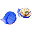 Pair 12V 110dB Universal Blue Super Loud Air Snail Horn For Car Van Motorcycle